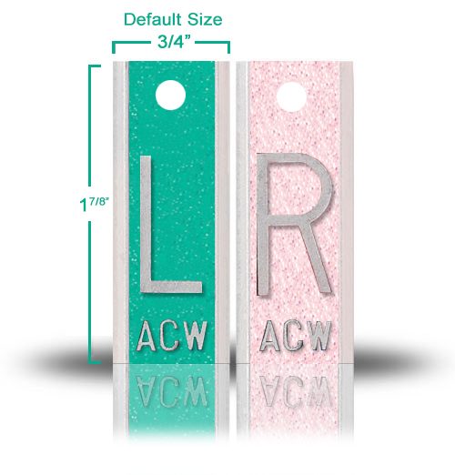 Elite Style Lead X Ray Markers, Mix & Match Glitter Color